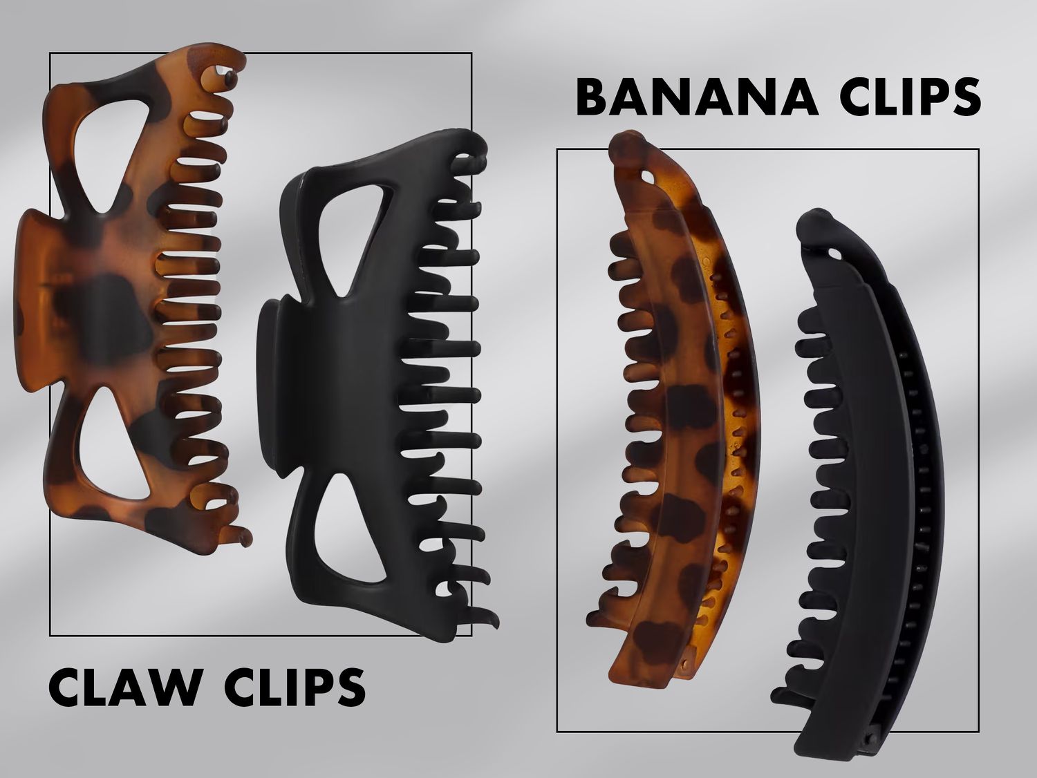 Claw and Banana Hair Clips 
